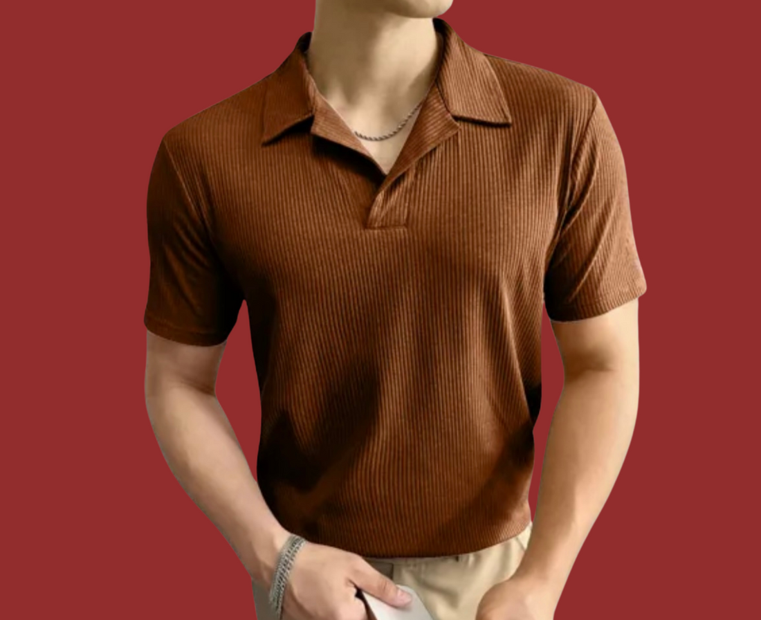 Ribbed Polo Shirt