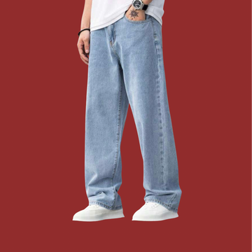 Baggy Fit Plain Denim Jeans