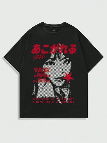 anime-inspired graphic T-Shirt